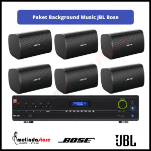 Paket Background Music Amplifier JBL Speaker Bose - 6 Speaker
